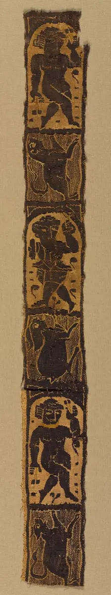 Ornamental Shoulder Bands from a Tunic, 500s. Creator: Unknown