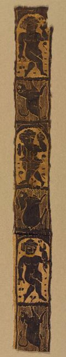 Ornamental Shoulder Bands from a Tunic, 500s. Creator: Unknown