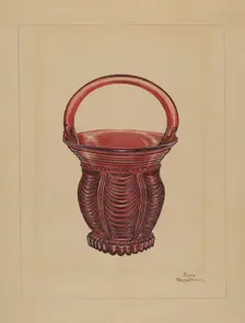 Ornamental Small Basket, c. 1936. Creator: John Tarantino