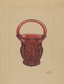 Ornamental Small Basket, c. 1936. Creator: John Tarantino