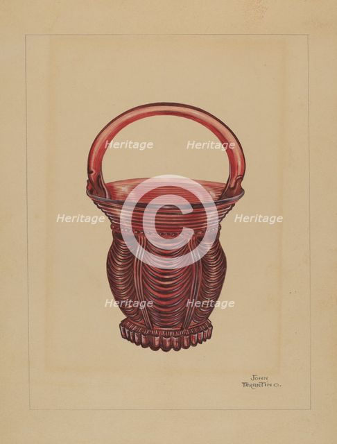 Ornamental Small Basket, c. 1936. Creator: John Tarantino.