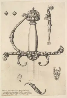 Ornamental sword hilt, 1642. Creator: Wenceslaus Hollar