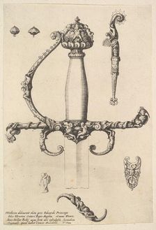 Ornamental sword hilt, 1642. Creator: Wenceslaus Hollar