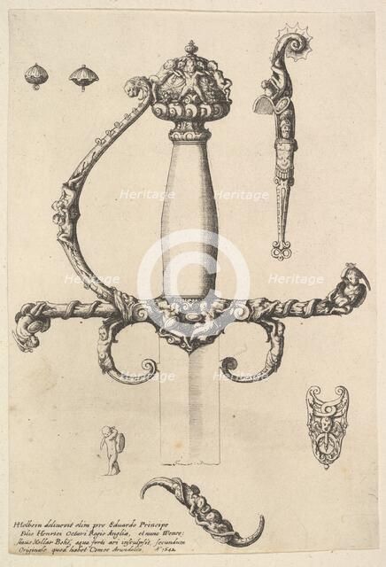 Ornamental sword hilt, 1642. Creator: Wenceslaus Hollar.