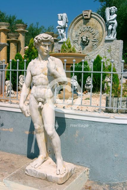 Ornamental Statues, Kefalonia, Greece. Creator: Peter Thompson.