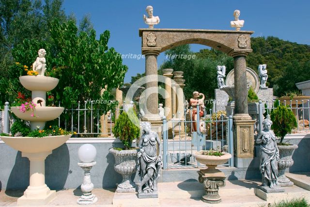 Ornamental Statues, Kefalonia, Greece. Creator: Peter Thompson.