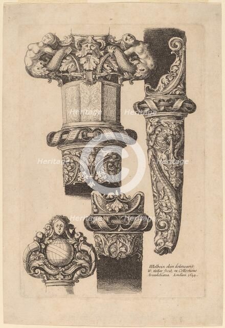 Ornamentation for a Dagger and Scabbard, 1644. Creator: Wenceslaus Hollar.