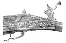 Ornamented wheel-lock musket (Munich, 17th century), (1881). Creator: Unknown