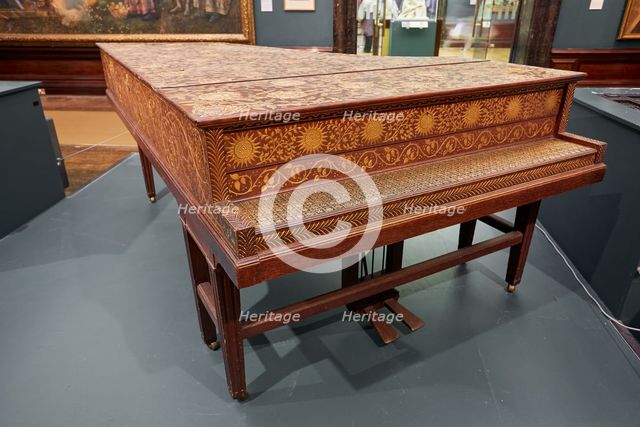 Ornamented Grand Piano, 1885-1890. Creator: John Broadwood and Sons.