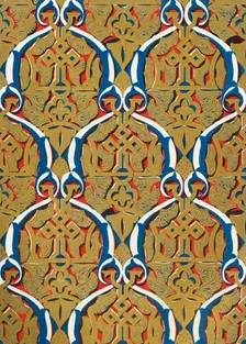 Ornaments in panels, Court of the Mosque 1907. Creator: Unknown