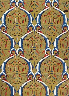 Ornaments in panels, Court of the Mosque 1907. Creator: Unknown
