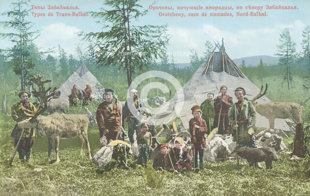 Orochens, nomadic foreigners, in the north of Transbaikalia, 1904-1917. Creator: Unknown.