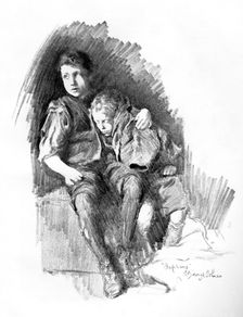 Orphans 1898. Artist: E Borough Johnson