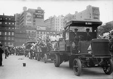 Orphans going to Coney Island in Autos, 1911. Creator: Bain News Service