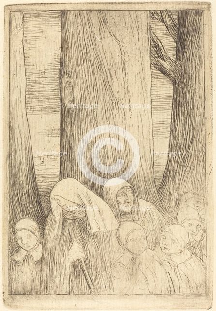 Orphans (Les orphelins (?)). Creator: Alphonse Legros.