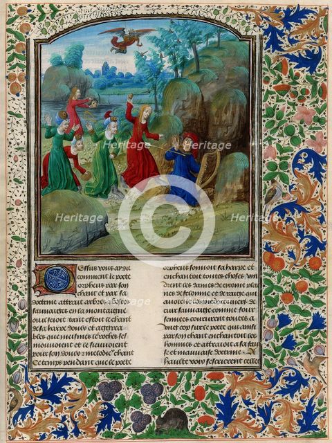Orpheus torn by the Maenads, c. 1480.