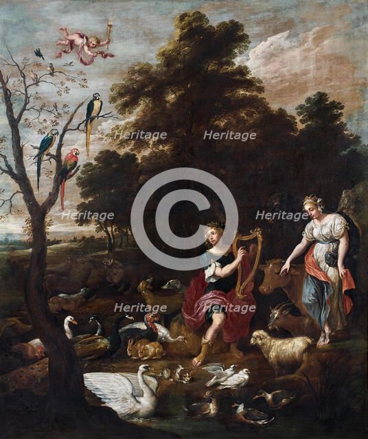 Orpheus among the animals, 1660s.