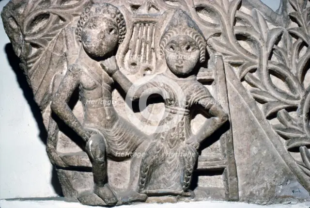 Orpheus and Euridyce, Beni-Souef, Egypt, 3rd century. Artist: Unknown.