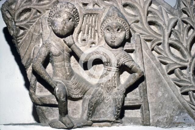 Orpheus and Euridyce, Beni-Souef, Egypt, 3rd century. Artist: Unknown.