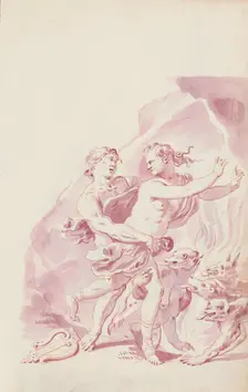 Orpheus and Eurydice, c.1701. Creator: Jacob Toorenvliet