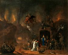 Orpheus and Eurydice in the Underworld, 1652. Creator: Pieter Fris