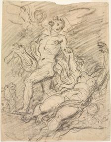 Orpheus and Eurydice (recto); Figure Studies (verso) , c. 1761. Creator: Jean-Honoré Fragonard (French, 1732-1806)