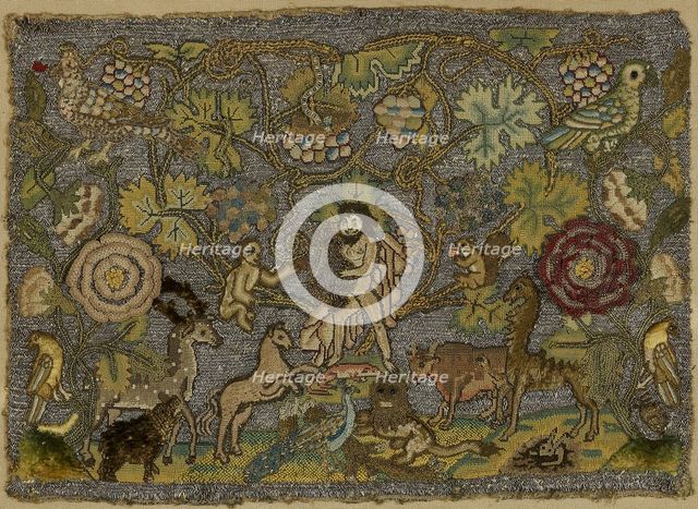 Orpheus Charming the Animals, England, first half 17th century. Creator: Unknown.
