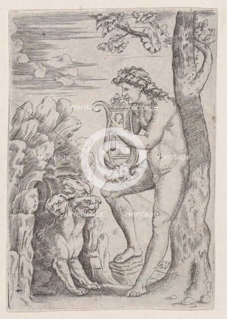 Orpheus, dated 1528. Creator: Agostino Veneziano.