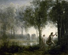 Orpheus Leading Eurydice from the Underworld, 1861. Artist: Corot, Jean-Baptiste Camille (1796-1875)