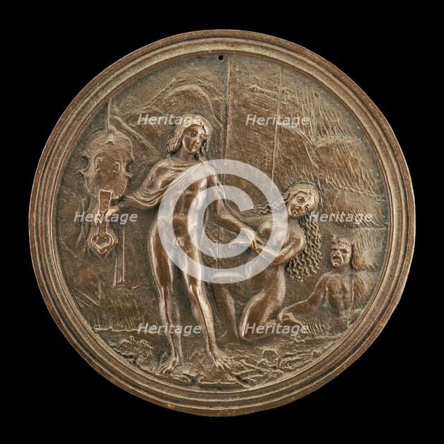 Orpheus Losing Eurydice, late 15th - early 16th century. Creator: Moderno.