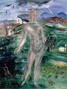 Orpheus, Normandy countryside 1929. Artist: Raoul Dufy