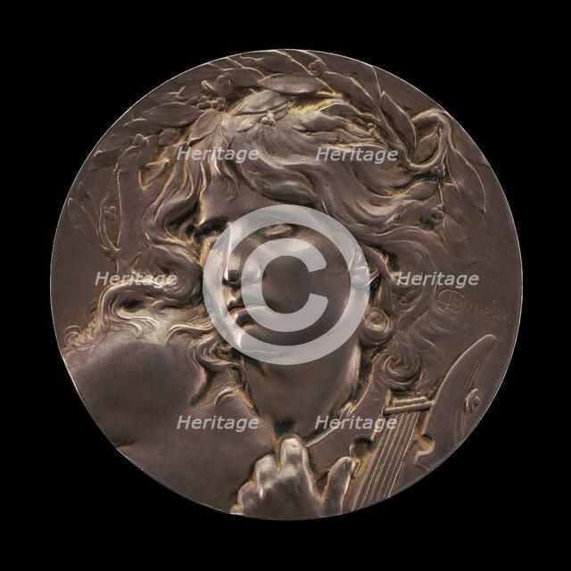 Orpheus [obverse], c. 1893. Creator: Marie-Alexandre-Lucien Coudray.