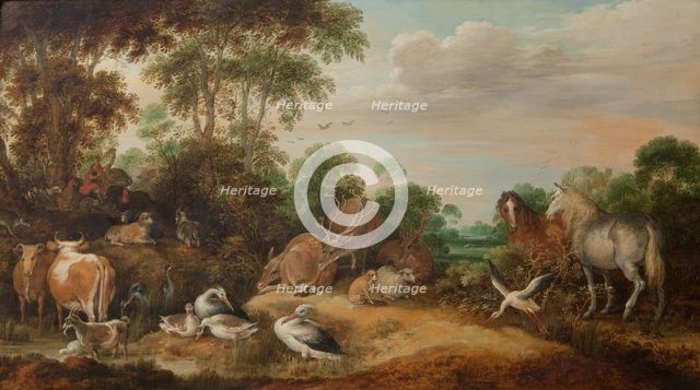 Orpheus Playing for the Animals, early 17th century. Creator: Gillis Claesz. de Hondecoeter.
