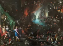 Orpheus Playing to Pluto and Persephone in the Underworld, ca 1594. Creator: Brueghel, Jan, the Elder (1568-1625)