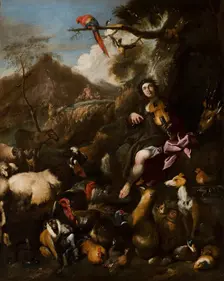 Orpheus Singing to the Animals, 1609-1664. Creator: Giovanni Benedetto Castiglione