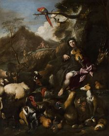 Orpheus Singing to the Animals, 1609-1664. Creator: Giovanni Benedetto Castiglione