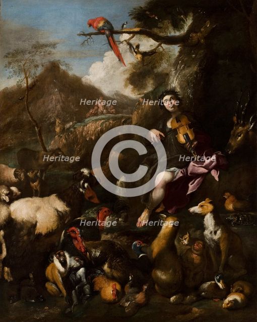 Orpheus Singing to the Animals, 1609-1664. Creator: Giovanni Benedetto Castiglione.