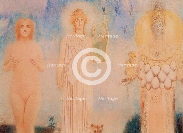 Orphée ou Visions de rêveries ou Diana (Orpheus or Visions of Reveries or Diana), 1912. Creator: Fernand Khnopff.