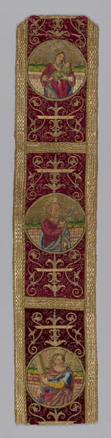 Orphrey Band, Italy, 17th century. Creator: Unknown