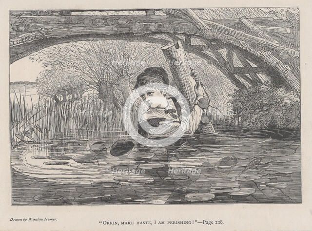 Orrin, Make Haste, I Am Perishing! (The Galaxy, An Illustrated Magazine of Entertai..., August 1868. Creator: Unknown.