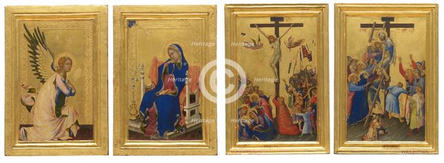 Orsini Polyptych: Annunciation, Crucifixion, Descent from the Cross, 1333. Creator: Martini, Simone, di (1280/85-1344).