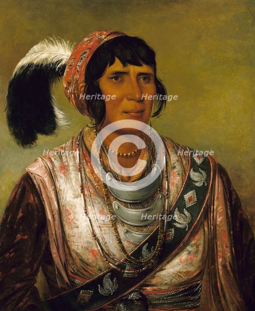 Os-ce-o-lá, The Black Drink, a Warrior of Great Distinction, 1838. Creator: George Catlin.