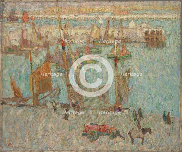 Ostend Harbour, c1913. Creator: Constant Permeke.