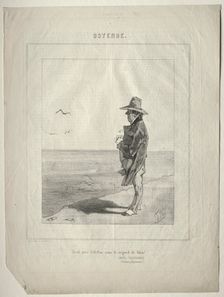 Ostend. Seul avec locean sous le regard de Dieu!. Creator: Félicien Rops (Belgian, 1833-1898)