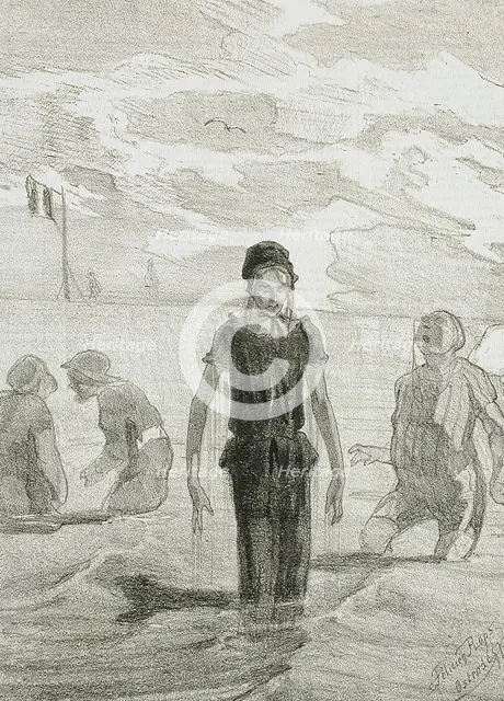 Ostende, 1857. Creator: Félicien Rops.