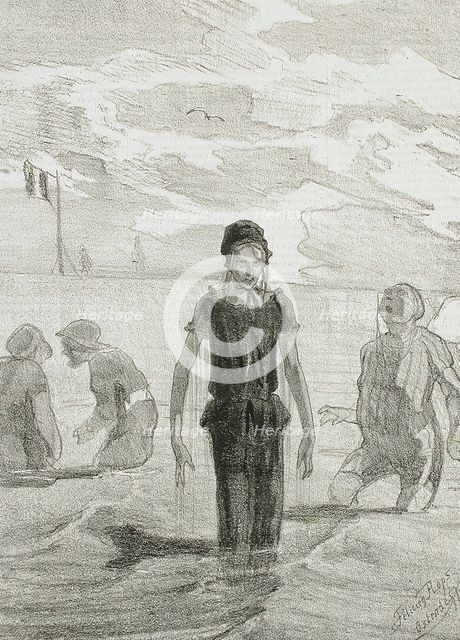 Ostende, 1857. Creator: Félicien Rops.