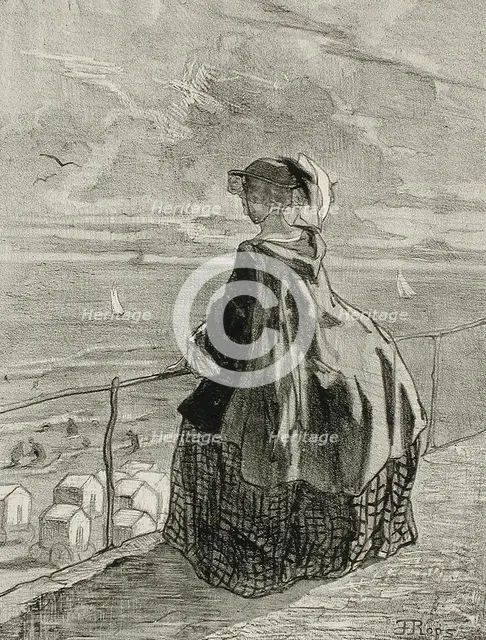 Ostende, 1857. Creator: Félicien Rops.