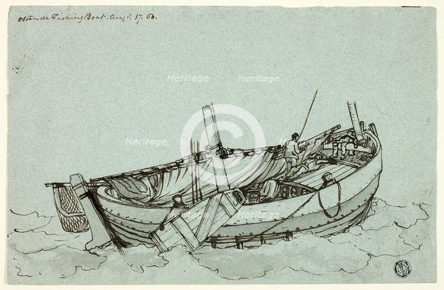 Ostende Fishing Boat, August 17,1860. Creator: Clarkson Stanfield.