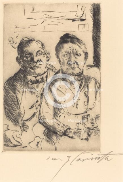 Ostpreussisches Ehepaar (Couple from East Prussia), 1916. Creator: Lovis Corinth.