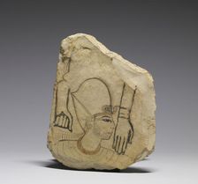 Ostracon with a Royal Head, c1280 BCE. Creator: Unknown
